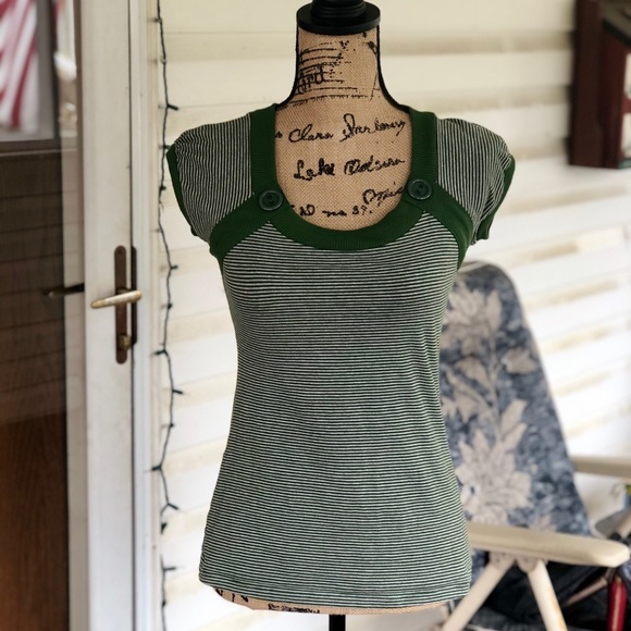Lia Lee Tops - 🔴3 FOR $25💕EUC Lia Lee Striped S/S Top💕